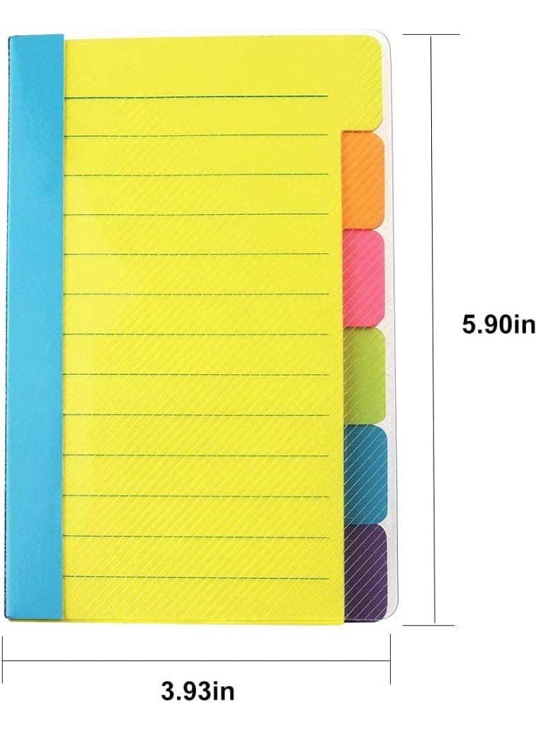 ChicAbode 2 جهاز كمبيوتر شخصي علامات تبويب لاصقة, علامات تبويب ذاتية العصا مصفوفة ألوان مشرقة ملاحظة لوحة, ألوان النيون A5 مجلة الكمبيوتر المحمول, علامات تبويب موضوع ملاحظة لوحات ومجلات الرصاصة للدراسة, 60 ملاحظات حكمت لكل حزمة, 4 × 6 بوصة - Image 2